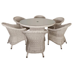 4 Seasons Outdoor Valentine 6 Seater Garden Dining Set Praia